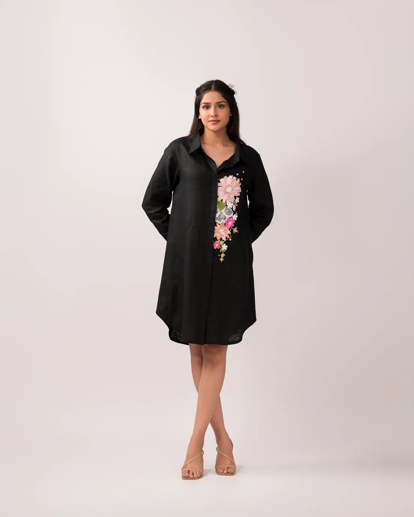100% Linen Avian Shirt Dress