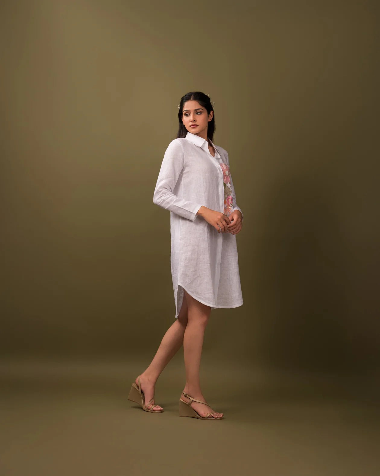 100% Linen Avian Shirt Dress