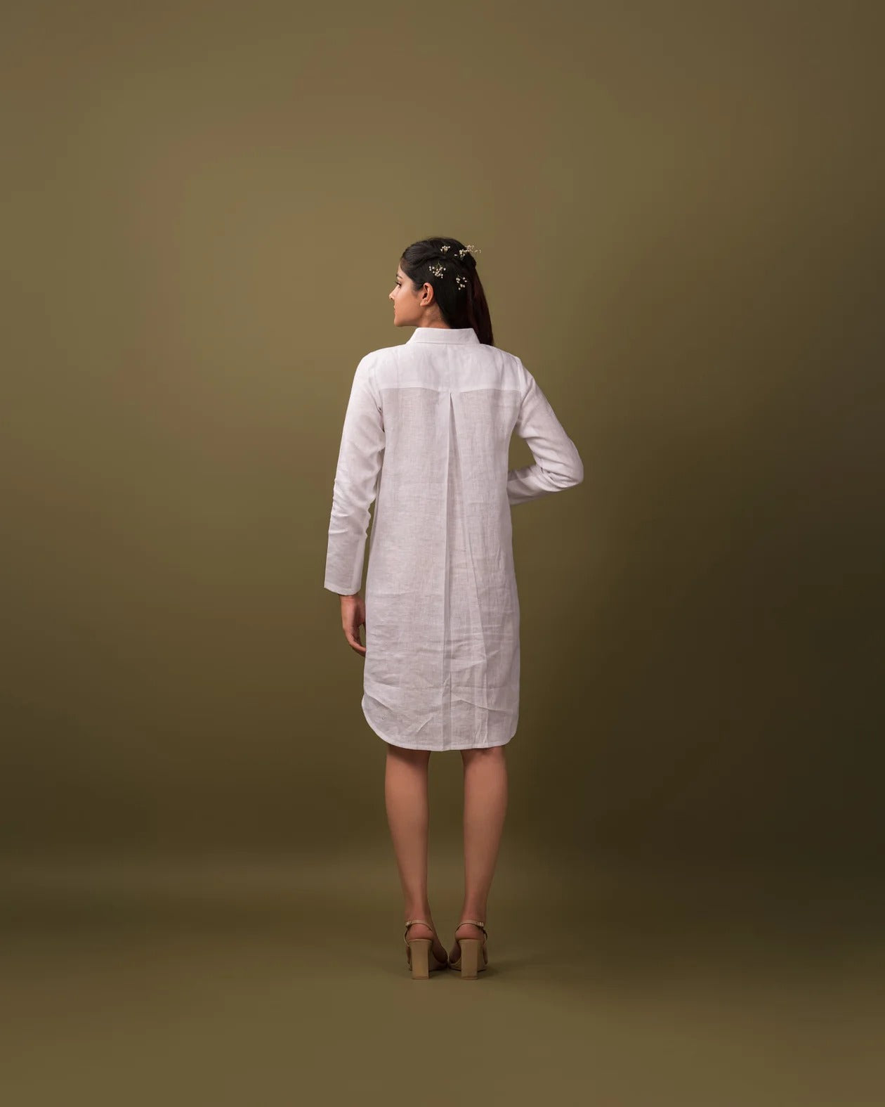 100% Linen Avian Shirt Dress