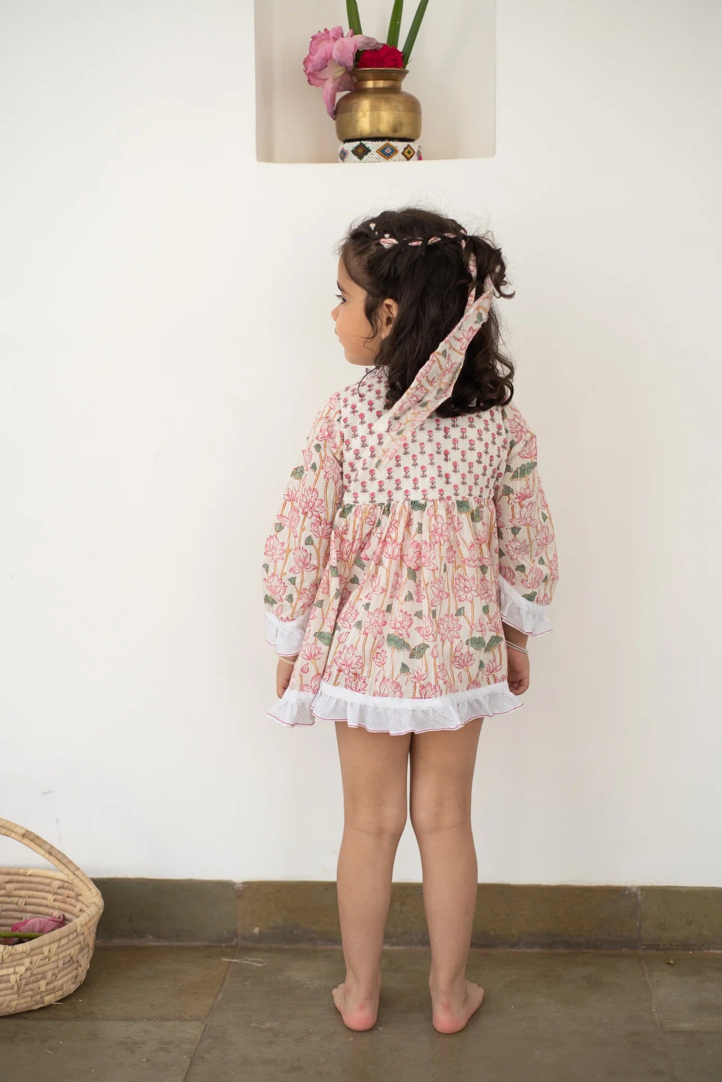 SIlver Lines Handblock Dreamy Angarakha Dress
