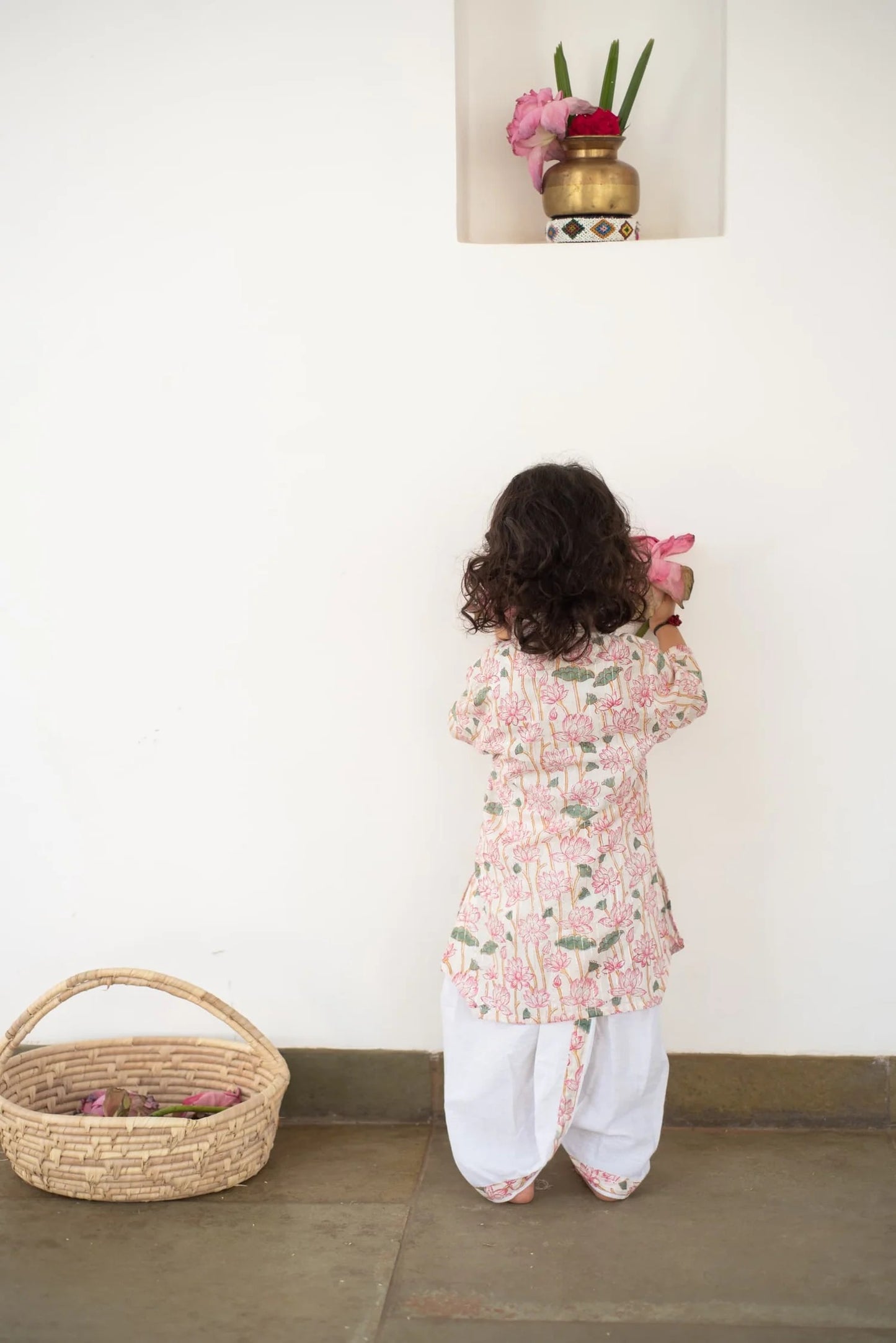 Organic Cotton Lotus Dreamy Kurta dhoti Set