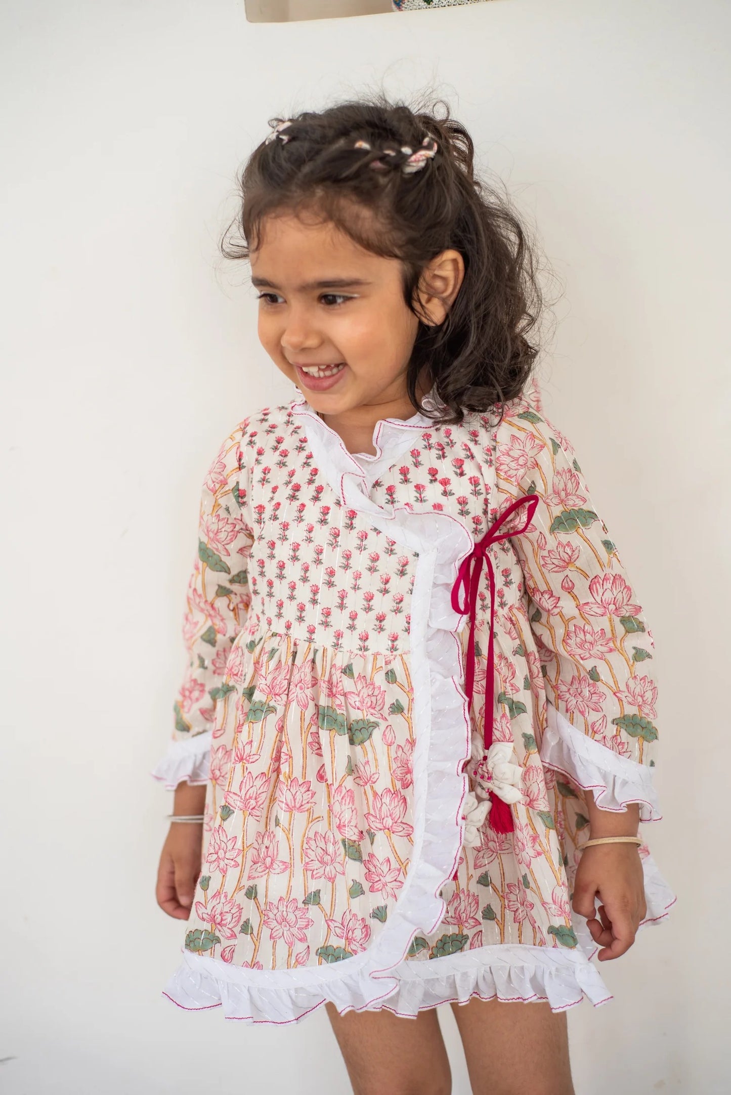 SIlver Lines Handblock Dreamy Angarakha Dress