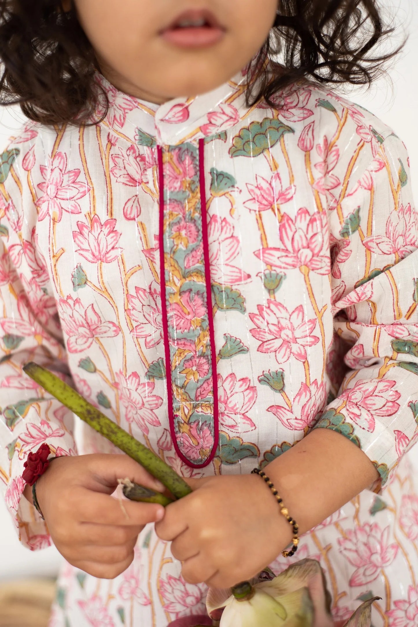 Organic Cotton Lotus Dreamy Kurta dhoti Set